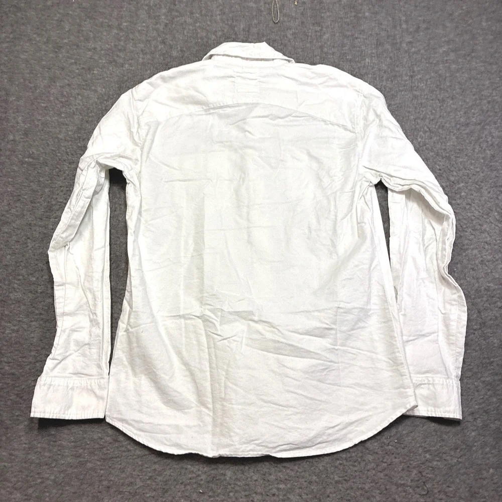 Levi's Western Shirt Mens M White Pearl Snap Button Long Sleeve Cotton